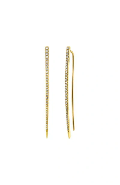 Sheryl Lowe Diamond Spike Earring In 14kt Yellow Gold