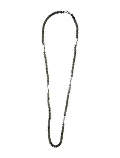 Pre-owned Sheryl Lowe Labradorite Bead Necklace, 36" In Multi