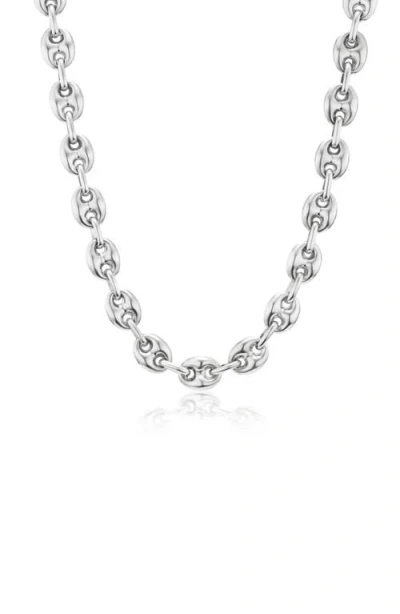 Sheryl Lowe Large Puffy Mariner Chain In Sterling Silver
