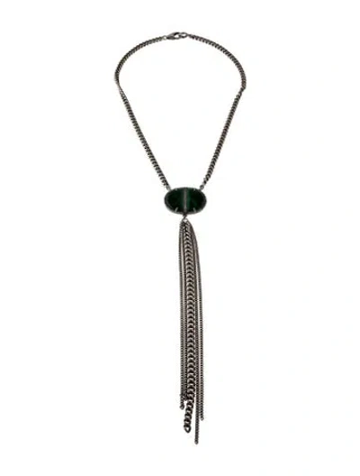 Pre-owned Sheryl Lowe Maw Sit Sit & Diamond Lavalier Necklace, 18" In Multi