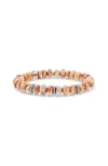 Sheryl Lowe Mexican Fire Opal 8mm Bead Bracelet With 3 Diamond Rondelles In Multi