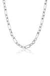 Sheryl Lowe Oval Link Chain Necklace In Sterling Silver