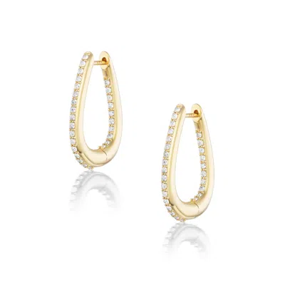 Sheryl Lowe Pavé Buckle Earrings In Gold