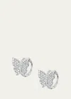 Sheryl Lowe Pave Diamond Butterfly Huggie Earrings In Silver