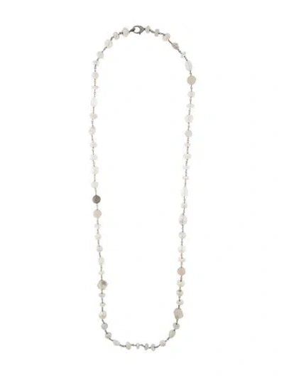 Pre-owned Sheryl Lowe Pearl & Multistone Bead Strand Necklace, 44"