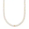 Sheryl Lowe Pearl Knotted Necklace In 14k Yellow Gold,pearl