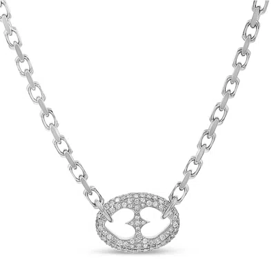 Sheryl Lowe Puffy Heart Mariner Necklace