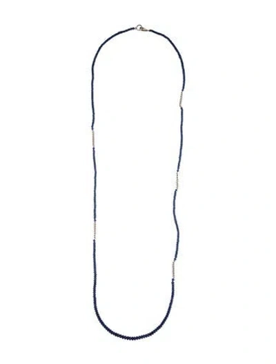 Pre-owned Sheryl Lowe Sapphire Bead Strand, 41" In Multi