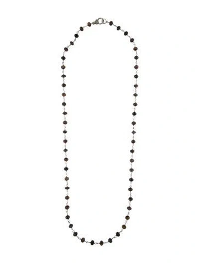 Pre-owned Sheryl Lowe Sapphire, Boulder Opal & Diamond Bead Strand Necklace, 37.5" In Multi