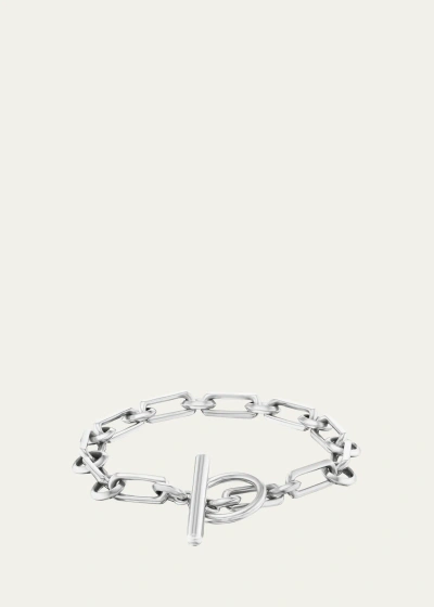 Sheryl Lowe Soho Chain Toggle Bracelet In Silver