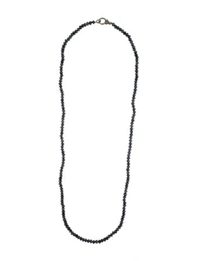 Pre-owned Sheryl Lowe Spinel & Diamond Beaded Necklace, 36" In Multi