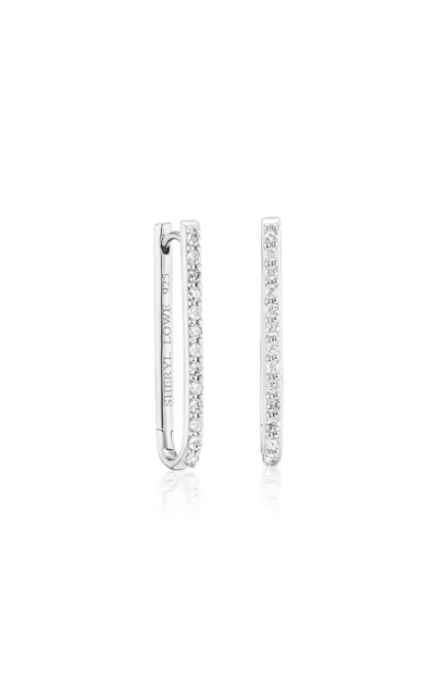 Sheryl Lowe Sterling Silver Diamond Earrings