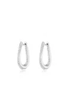 Sheryl Lowe Sterling Silver Diamond Earrings