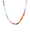 Sheryl Lowe Sterling Silver Opal Necklace In Multi