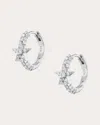 Sheryl Lowe 3 Row Huggie With Diamond Star In Silver