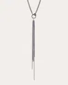Sheryl Lowe Chain Fringe Necklace In Silver