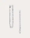 Sheryl Lowe Women's Diamond Paperclip Drop Earrings In Silver