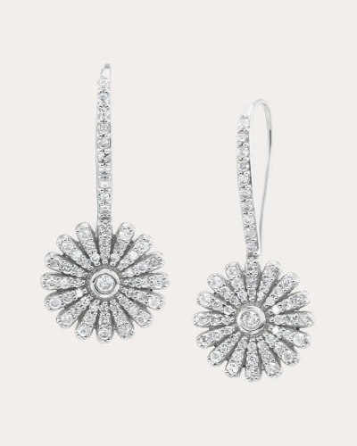 Sheryl Lowe Women's Sterling Silver And Diamond Pavé Daisy Earrings
