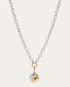 Sheryl Lowe Women's Diamond Two-tone Yin Yang Pendant Necklace In Gold