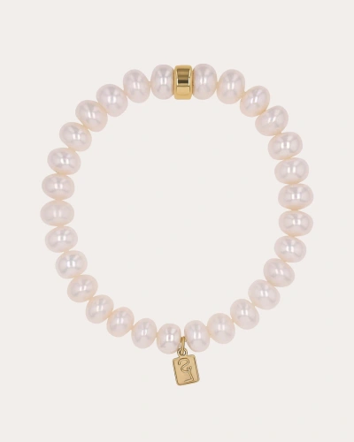Sheryl Lowe Women's Freshwater Pearl & 14k Gold Rondelle Beaded Bracelet In Neutral
