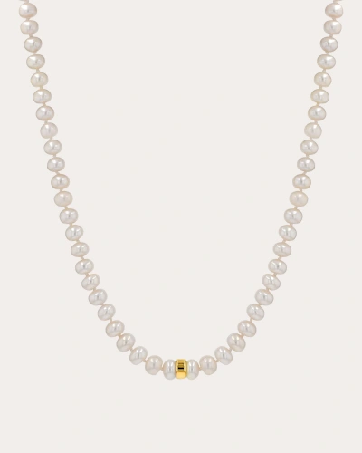 Sheryl Lowe Women's Freshwater Pearl & 14k Gold Rondelle Knotted Necklace In White