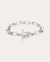 Sheryl Lowe Soho Chain Toggle Bracelet In Silver
