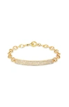 Sheryl Lowe Yg Diamond Tube On Link Chain In Gold