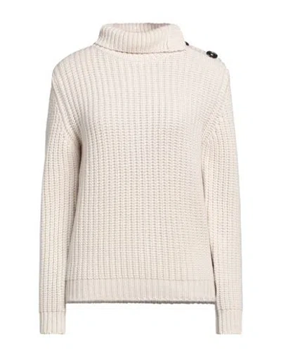 She's Woman Turtleneck Off White Size M Wool In Neutral