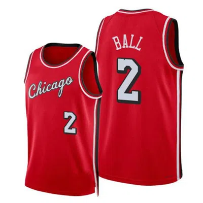 Sheshow Men's Chicago Bulls Lonzo Ball 2021-22 City Edition Jersey In Red