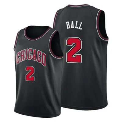 Sheshow Mens Chicago Bulls Lonzo Ball Statement Edition Jersey In Black