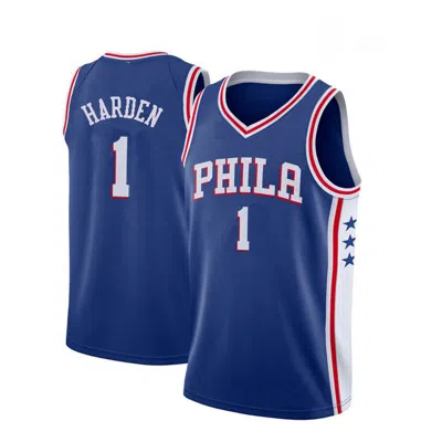 Sheshow Mens Philadelphia 76ers James Harden Royal 2021-22 Icon Edition Jersey In Blue