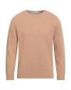 Shetlander's Man Sweater Camel Size 38 Virgin Wool