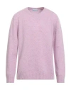 Shetlander's Man Sweater Mauve Size 42 Virgin Wool