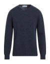 Shetlander's Man Sweater Midnight Blue Size 44 Virgin Wool