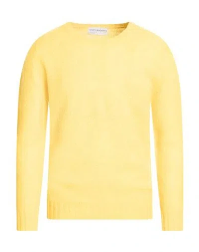 Shetlander's Man Sweater Yellow Size 40 Virgin Wool