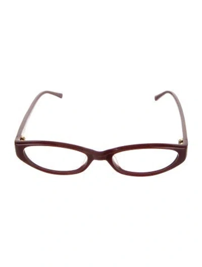 Pre-owned Shevoke Cat-eye Eyeglasses In Burgundy
