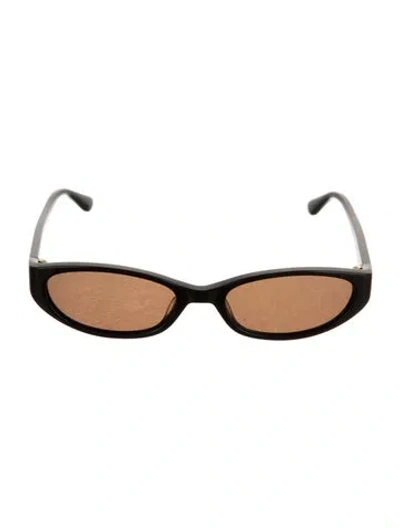 Pre-owned Shevoke Narrow Tinted Sunglasses In Black