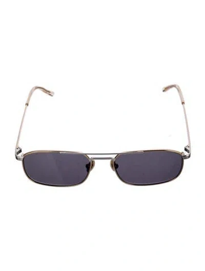 Pre-owned Shevoke Narrow Tinted Sunglasses In Gold