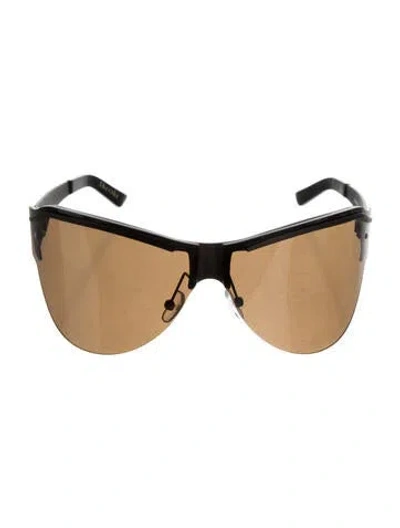 Pre-owned Shevoke Shield Tinted Sunglasses In Brown