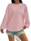 Shewin Do What Makes You Happy Sweatshirt In Pink In Pink