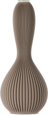 Sheyn Taupe 2lg Studio Edition Touch Vase In Taupe