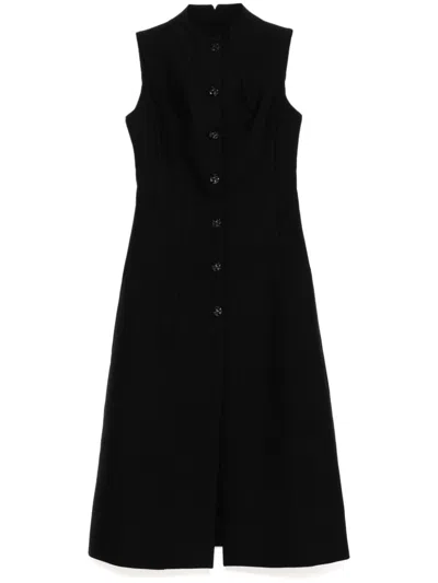 Shiatzy Chen Wool Vest Dress In 黑色