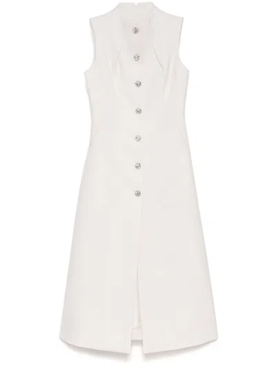 Shiatzy Chen Wool Vest Dress In 白色