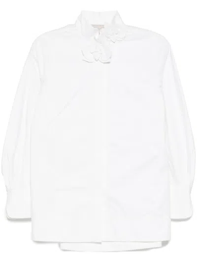 Shiatzy Chen Flower-embellished Shirt In 白色