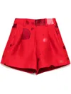 Shiatzy Chen Jacquard Shorts In 红色