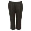 Shiatzy Chen Acetate Blend 3d Cut Back Slit Padded Cropped Pants In Black