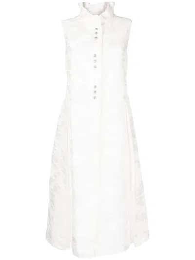 Shiatzy Chen Crystal-embellished Button-detail Blouse In White