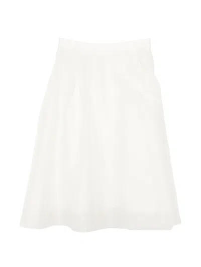 Shiatzy Chen Embroidered Puffy Skirt In White