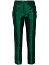 Shiatzy Chen Floral Embroidery Straight Trousers In 绿色
