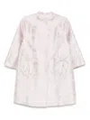 Shiatzy Chen Jacquard Coat In Purple